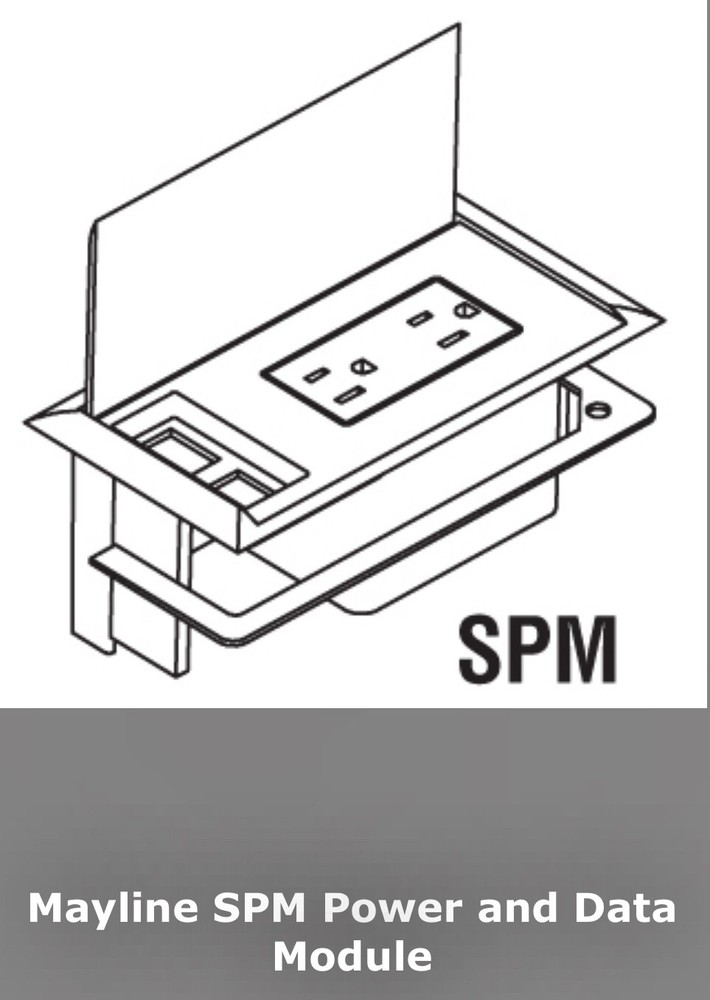 Mayline SPM Power and Data Module For Desks, Conference Tables, Training Desks