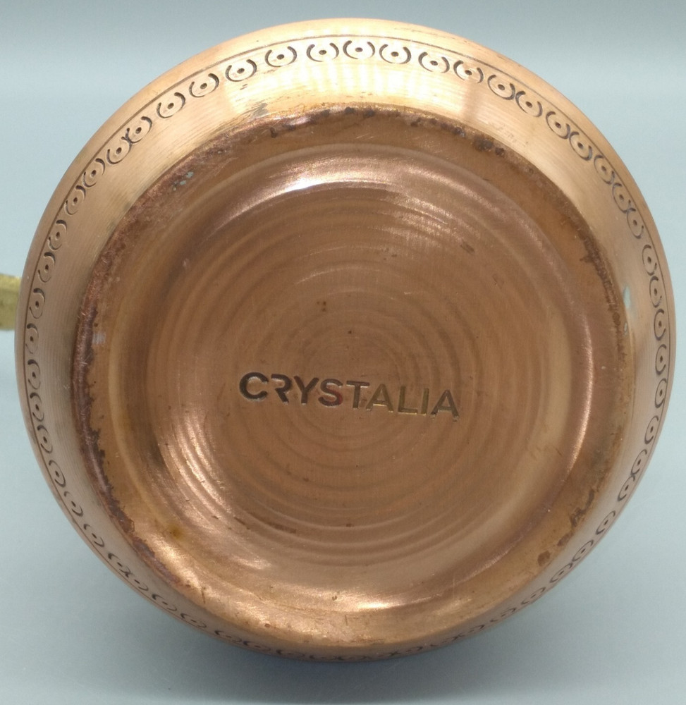 Crystalia Copper Coffee Cezve Brass Handle