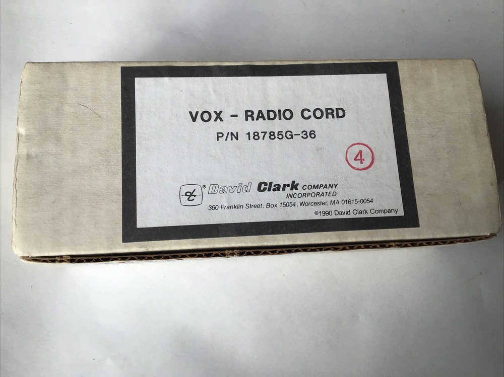 David Clark Radio Cord 18785G-36