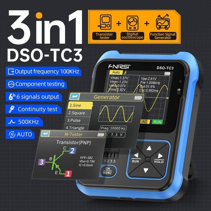 DSO-TC3 Handheld Oscilloscope 3-in-1 AUTO Detection Data Acquisition Analyzers