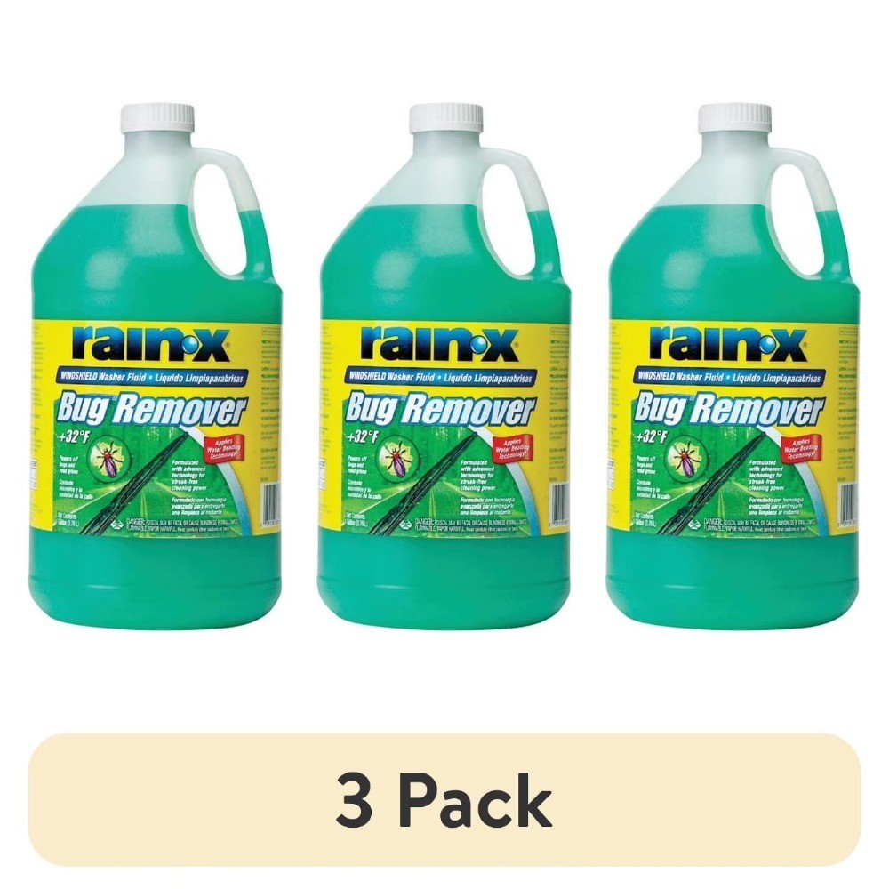 Windshield Washer Fluid Bug Remover 3 Pack Automotive Cleaning Solution