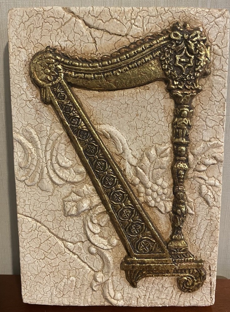 Vintage Harp Wall Hanging Picture