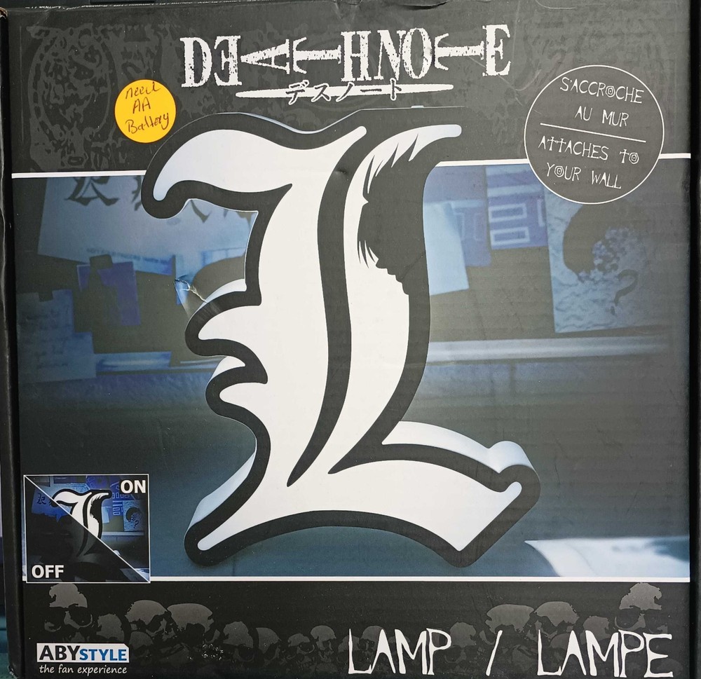 DEATH NOTE "L" USB LED Lamp – 10" Light, Battery/USB Powered