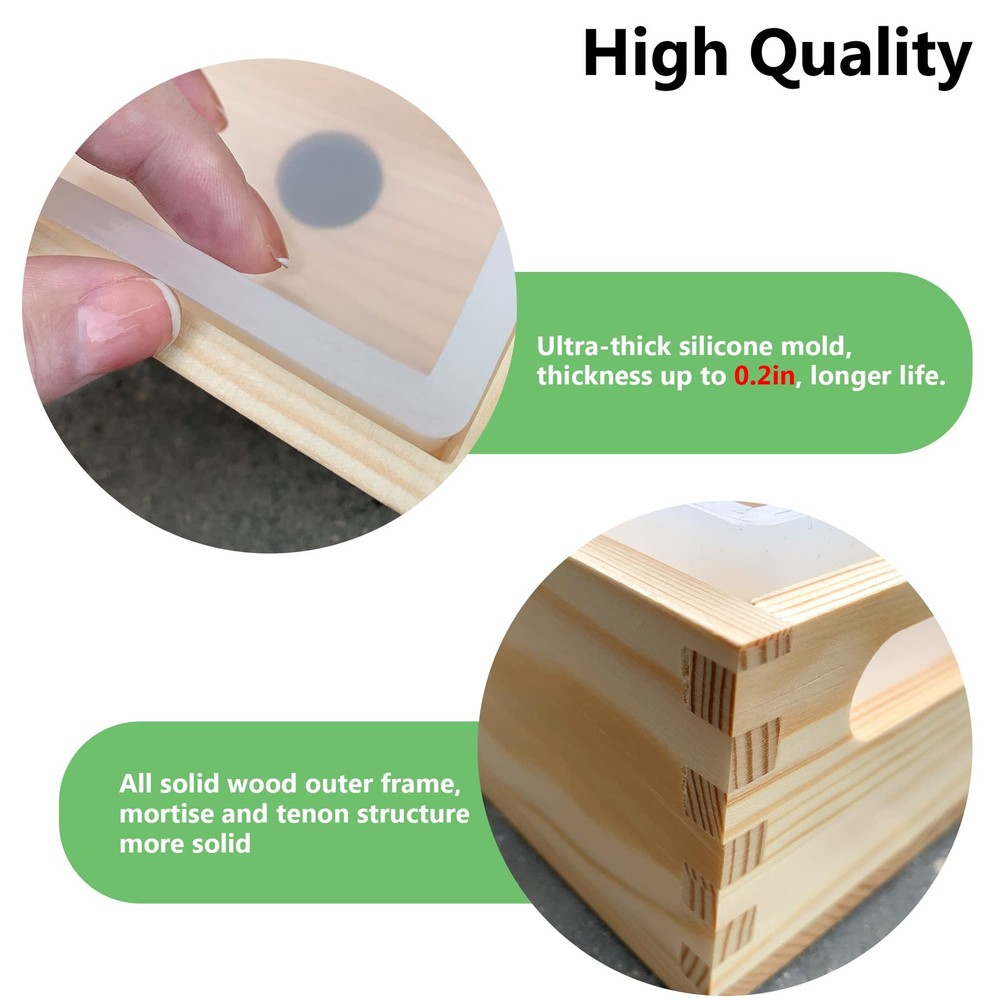 Rectangular soap Mold for soap Making Large Size - 2500ML 80OZ 5lb Large Rect...