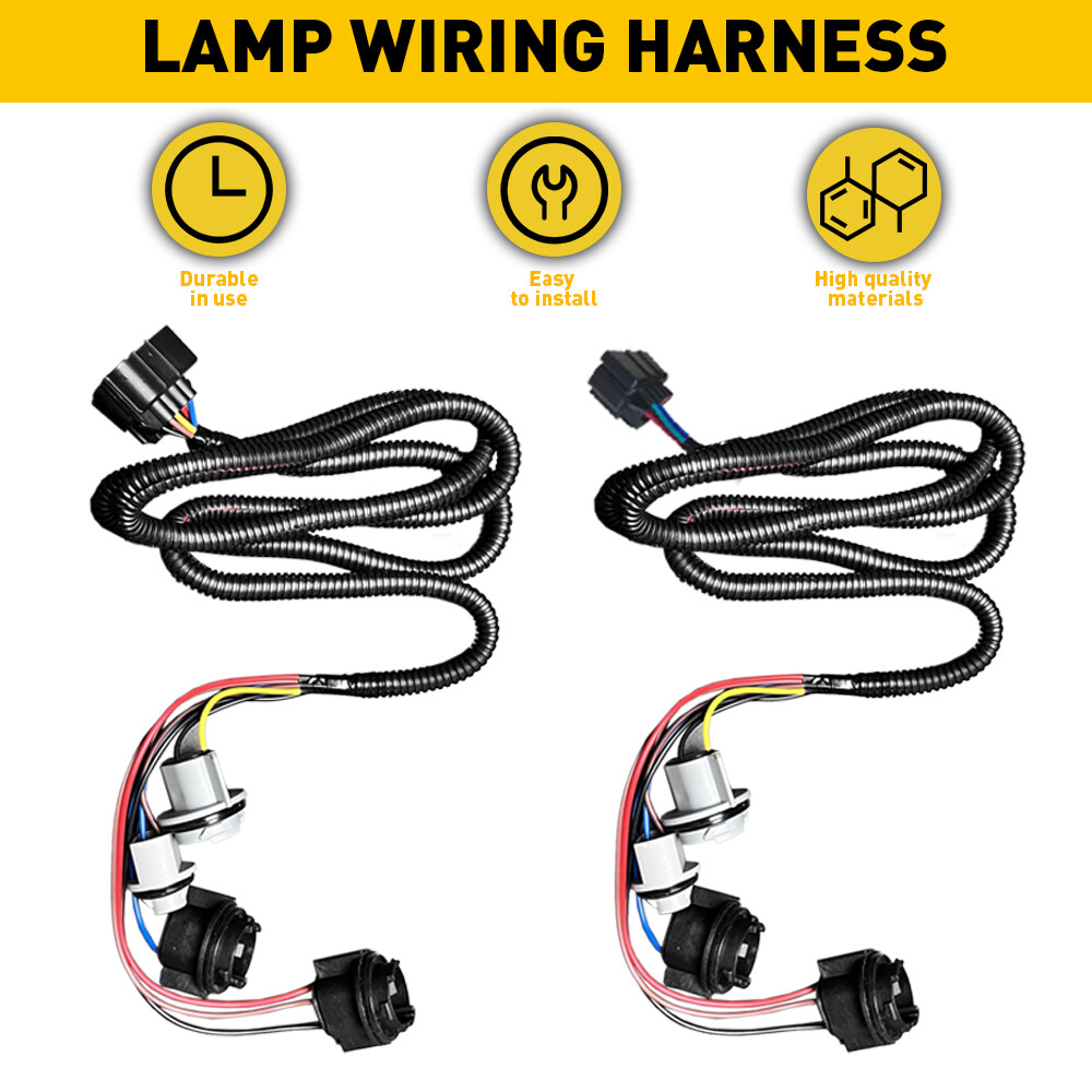 2PCS LH RH Tail Harness Light For 2003-2006 Chevy Silverado 1500 2500 3500 HD