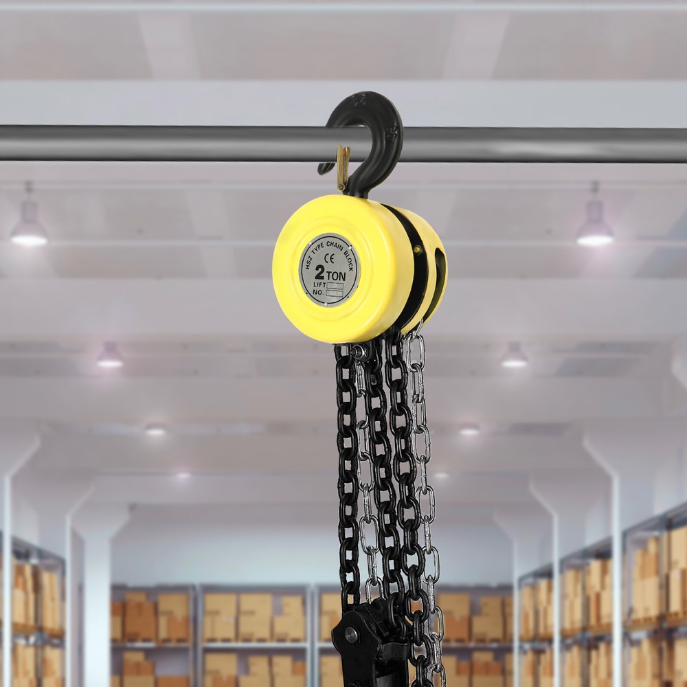 2 Ton Chain Puller Block Hoist Hand Tool 10ft Lifting Height w/ Hook