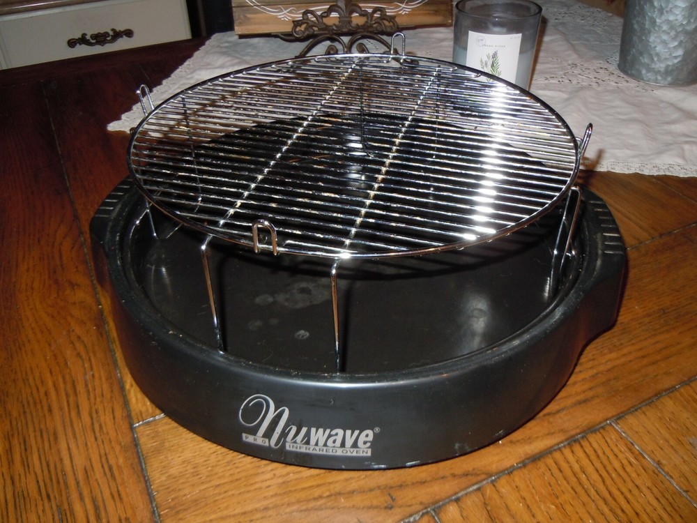 NuWave 20355 Pro Oven Base & Drip Pan W/ Oven Rack Grill BLACK