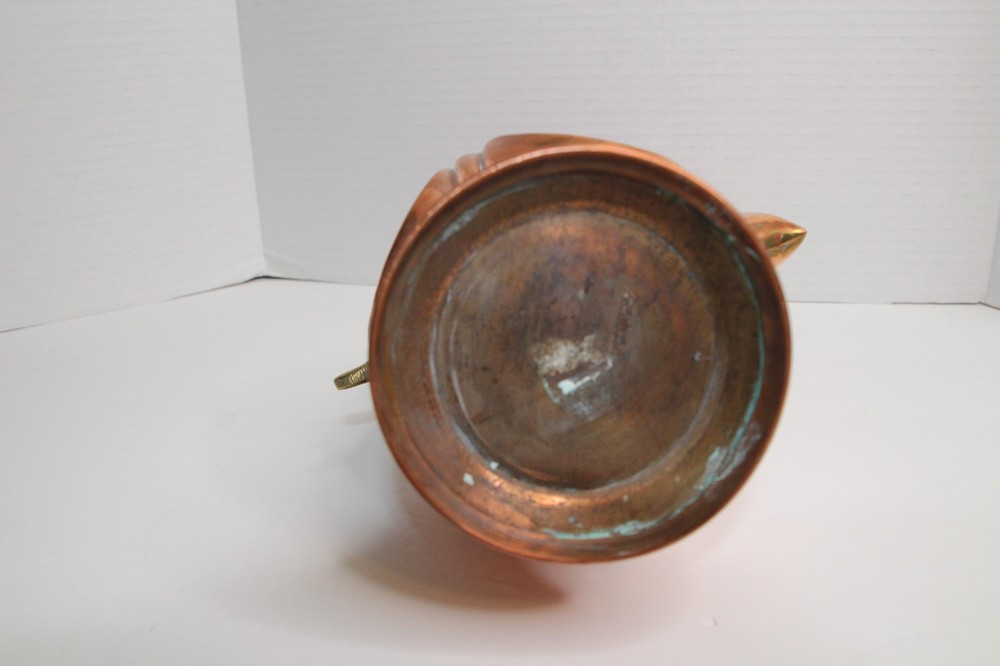 Antique Vintage Middle Eastern Copper & Brass Pitcher Ewer 13"