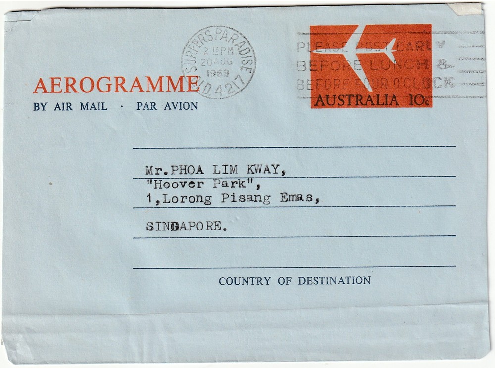 Australia - Aerogramme, 1969