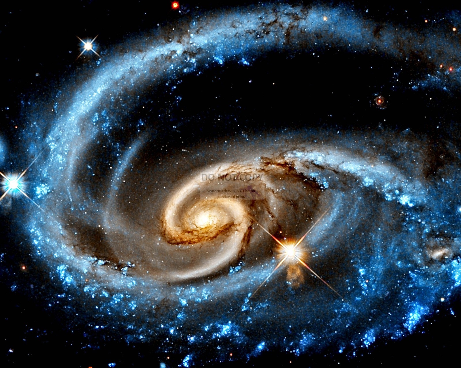 ARP 273 INTERSECTING GALAXIES IMAGE FROM HUBBLE SCOPE - 8X10 NASA PHOTO (OP-830)