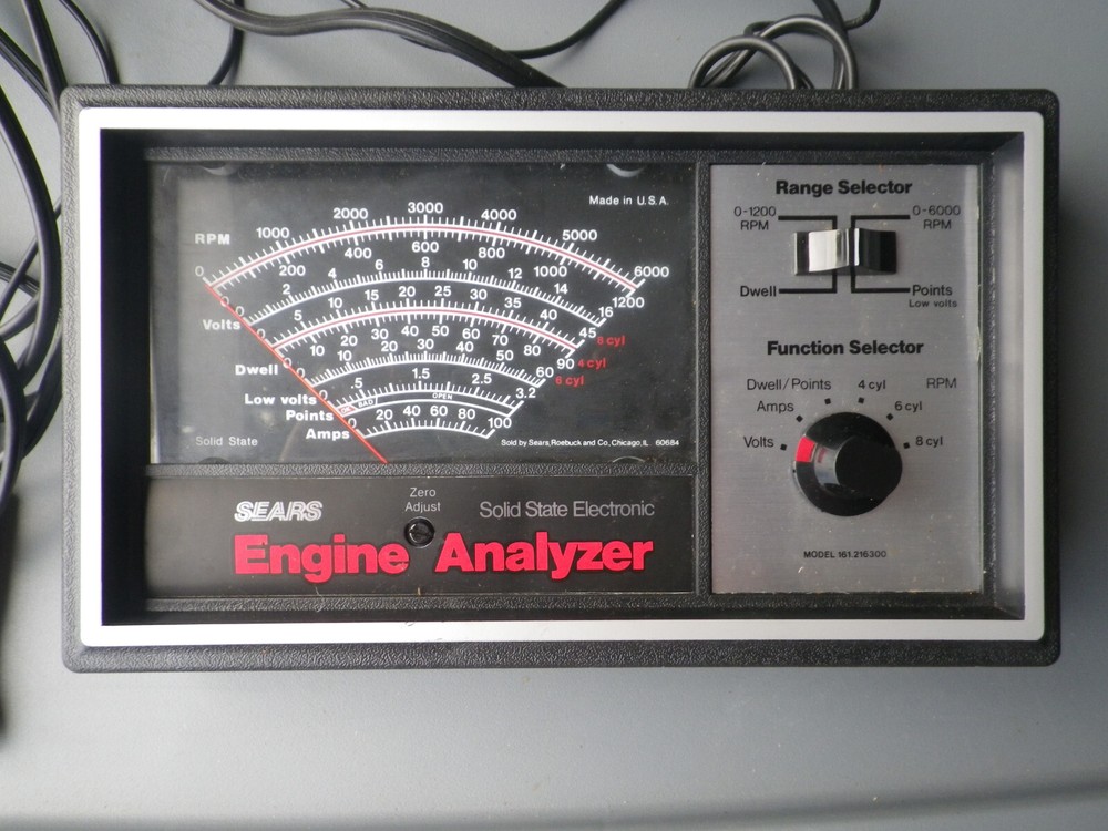Sears Engine Analyzer For 12V Systems, Model - 161.216300, With Owners Manual