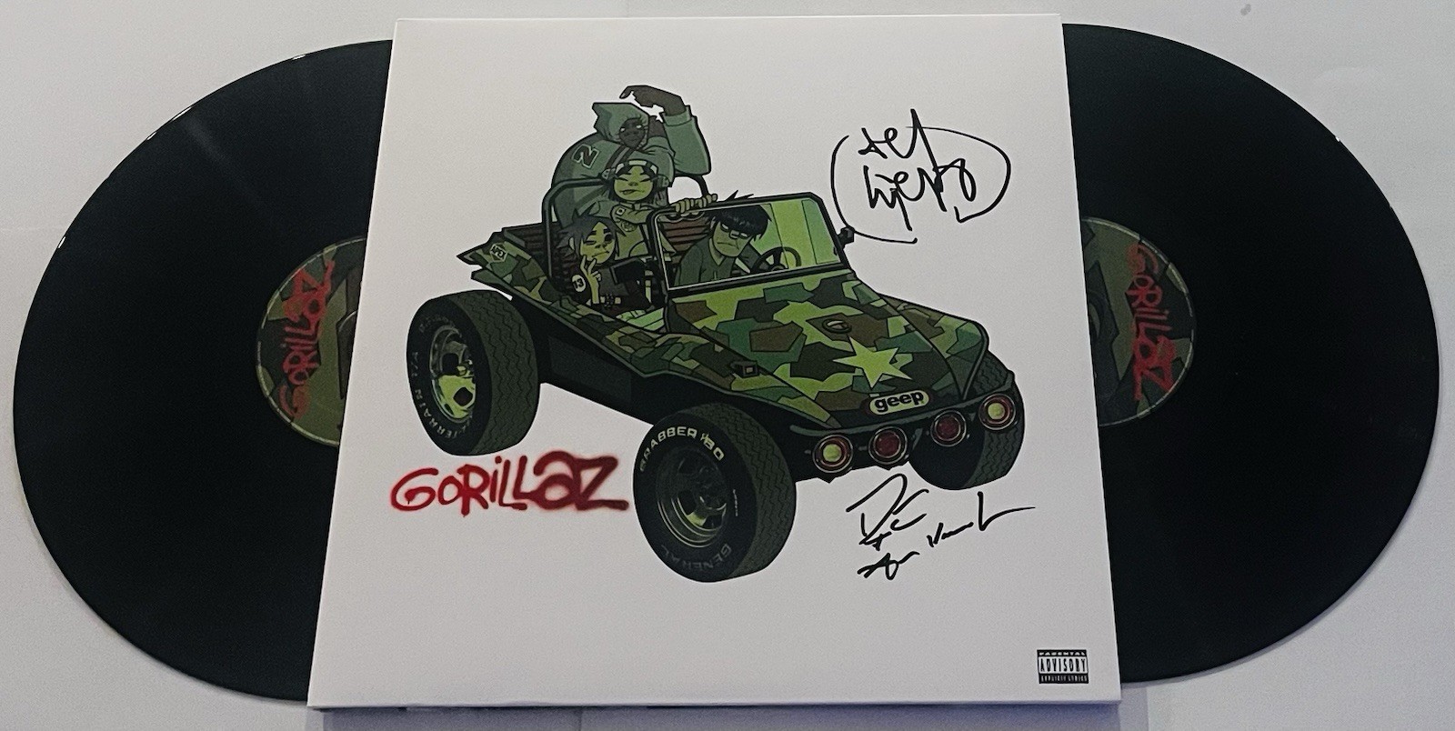 GORILLAZ SIGNED LP VINYL RECORD ALBUM DEL THE FUNKY HOMOSAPIEN DAN AUTOMATOR JSA