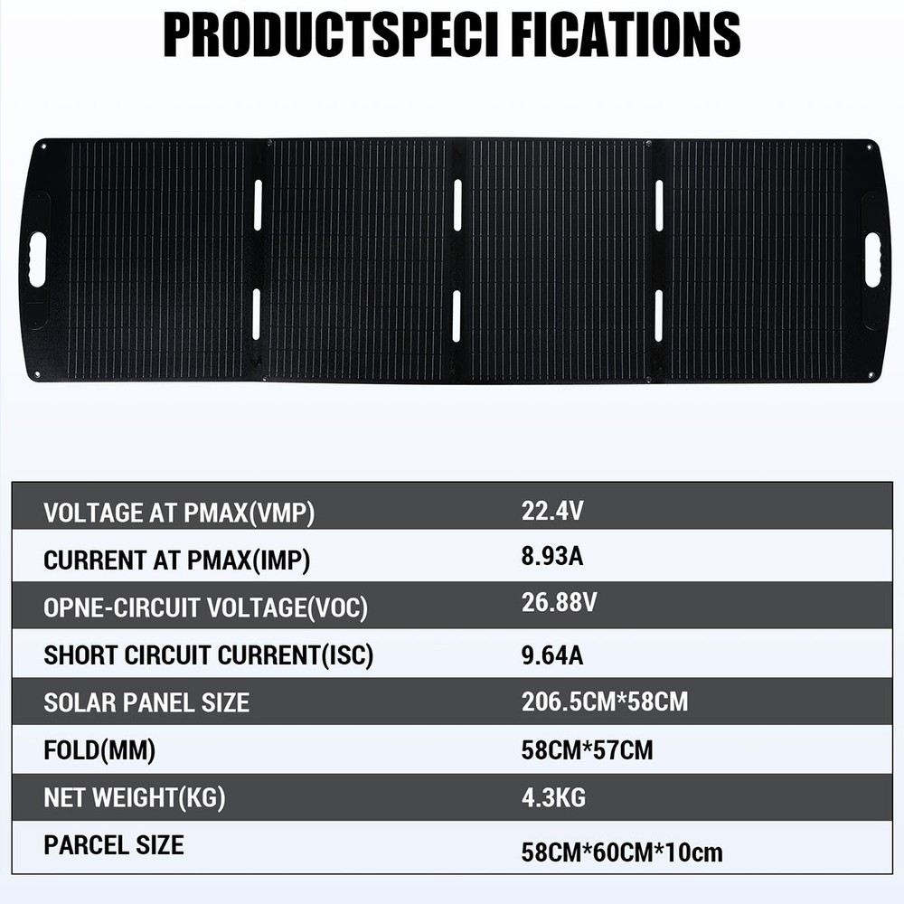 Portable Solar Panel 23% Conversion Efficiency Solar Panel Outdoor RVs Camping