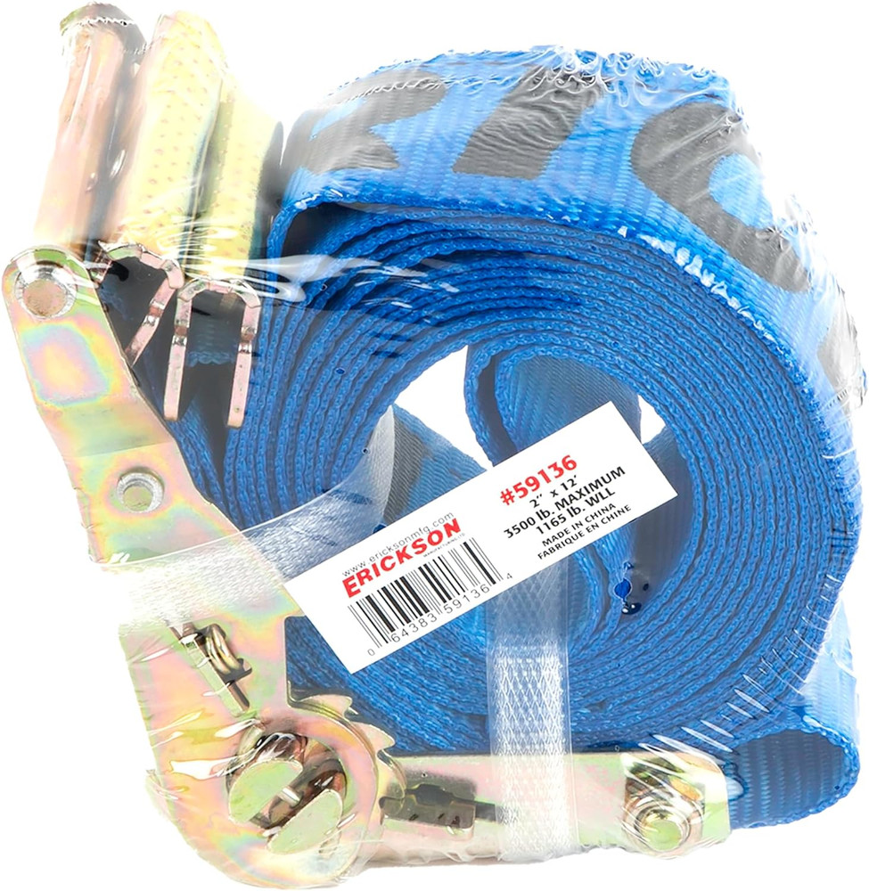 Ratcheting E-Track Logistic Strap 59136 Blue 2" X 12'