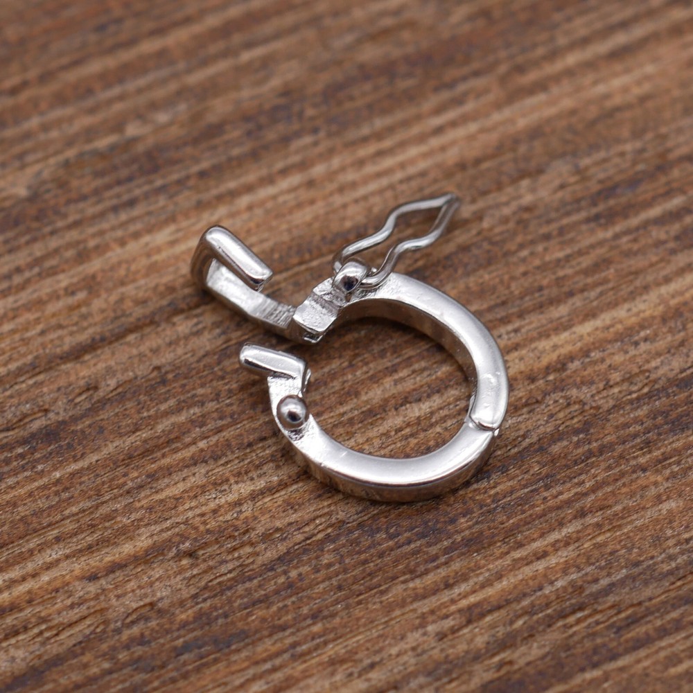 Sterling Silver Changleable Bail Pendant Holder Connector with Clasp Lock A2072