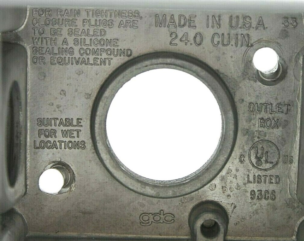 GDC 93C6 1-Gang Outlet Box