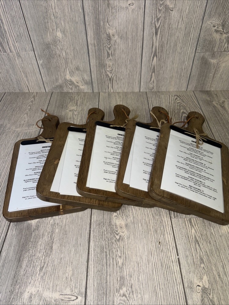 Menu Paddle Lot Of 5
