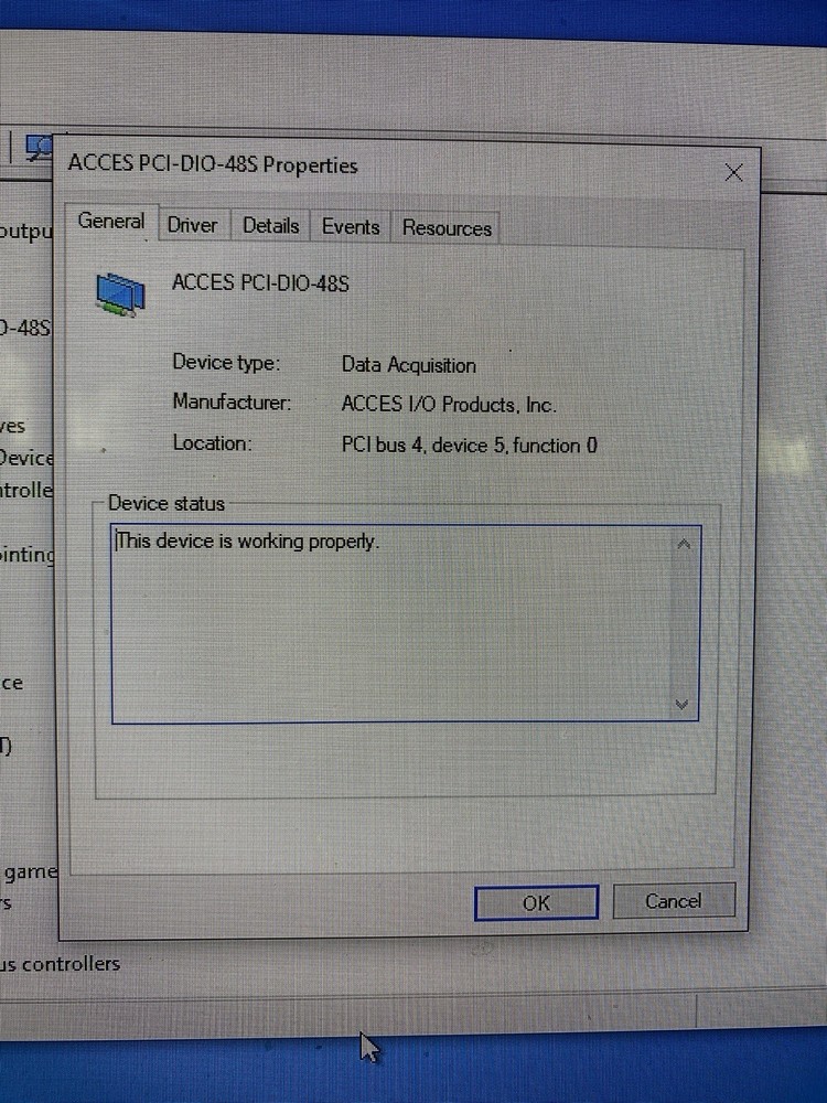 ACCES PCI-DIO-48S rev D -- Data Acquisition Card *tested working*
