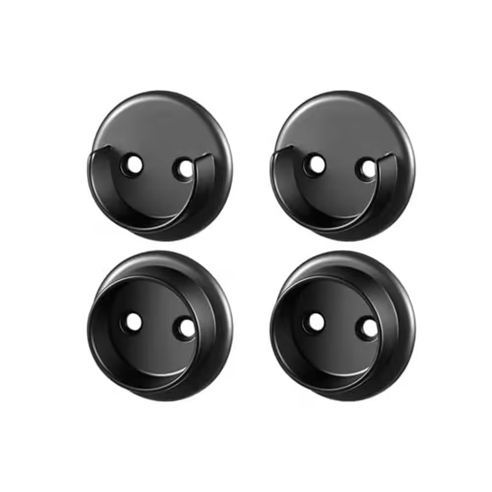 8-Pack Wall Mount Closet Rod Bracket Set with Heavy Duty Metal Socket Accepts 1-