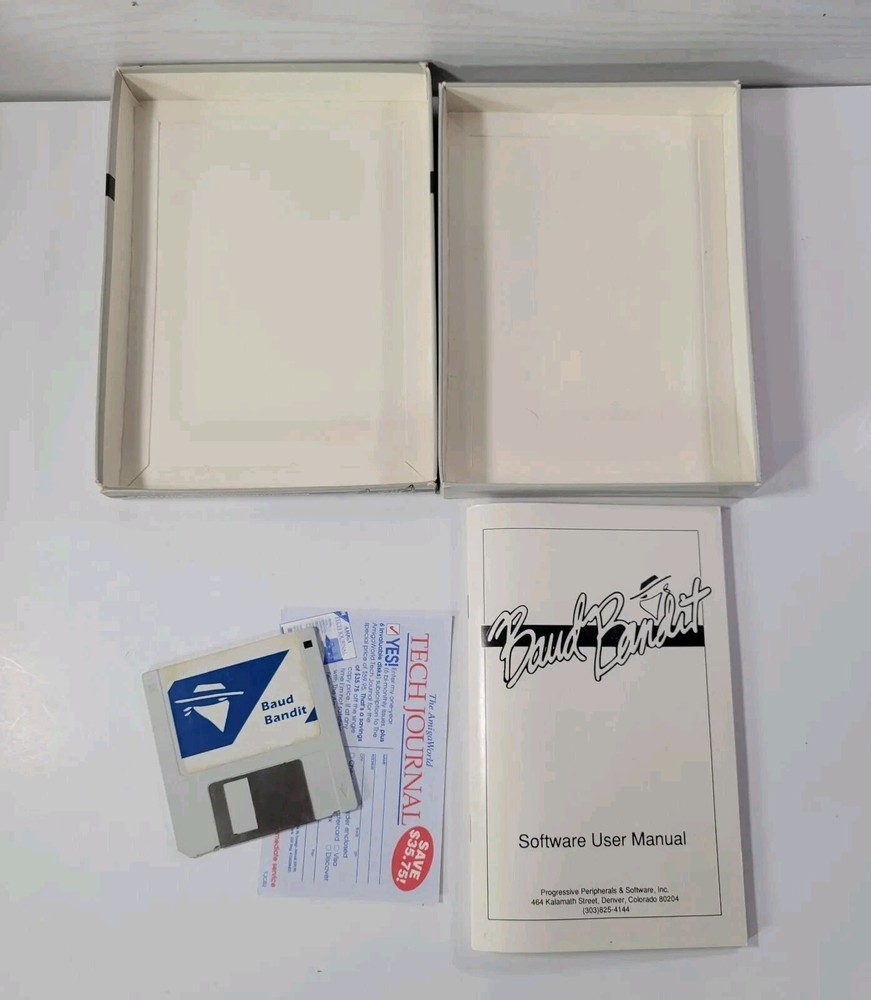 Baud Bandit Telecommunications for Commodore Amiga Box/Maunal/Diskette