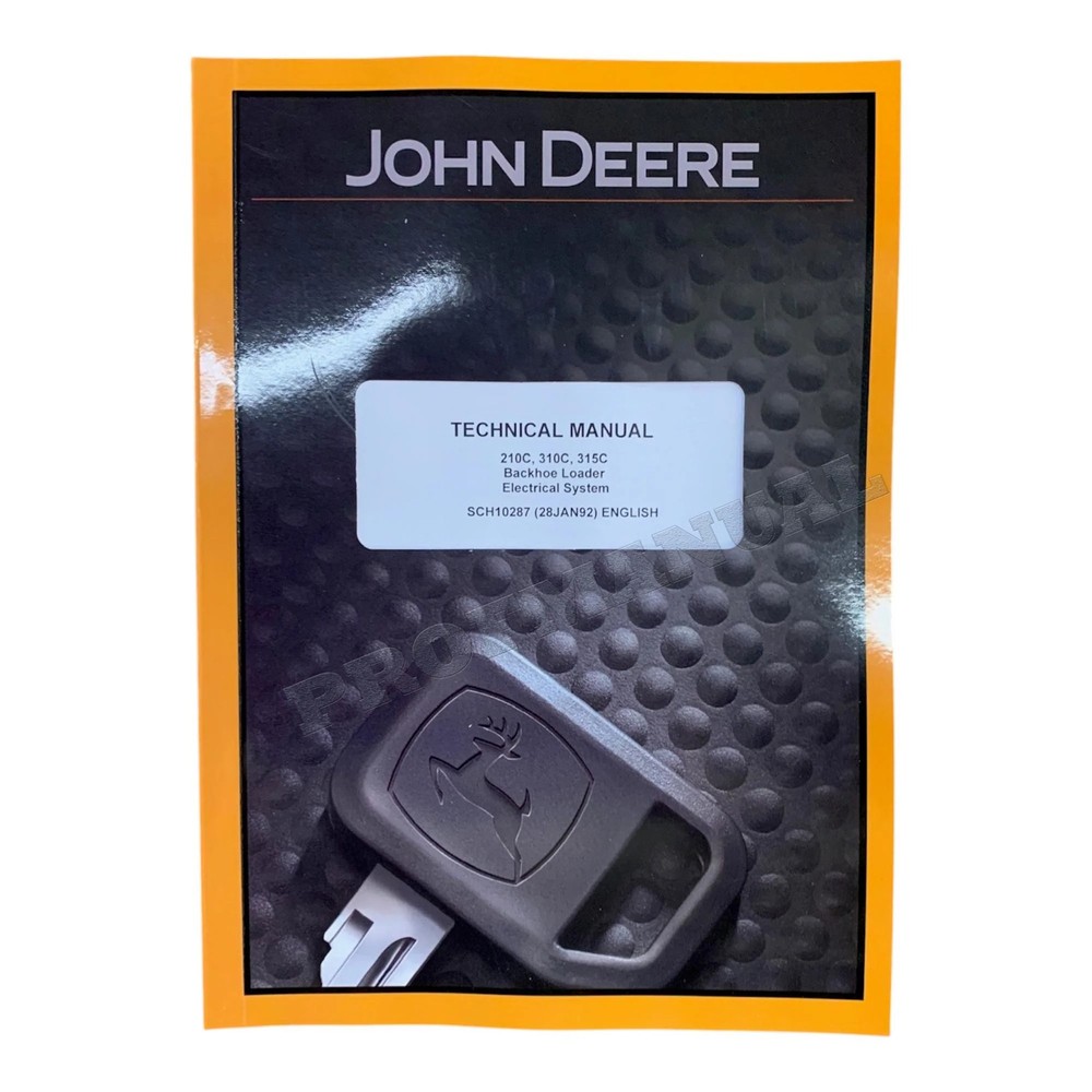 John Deere 210C 310C 315C Loader Electrical Schematic Service Manual