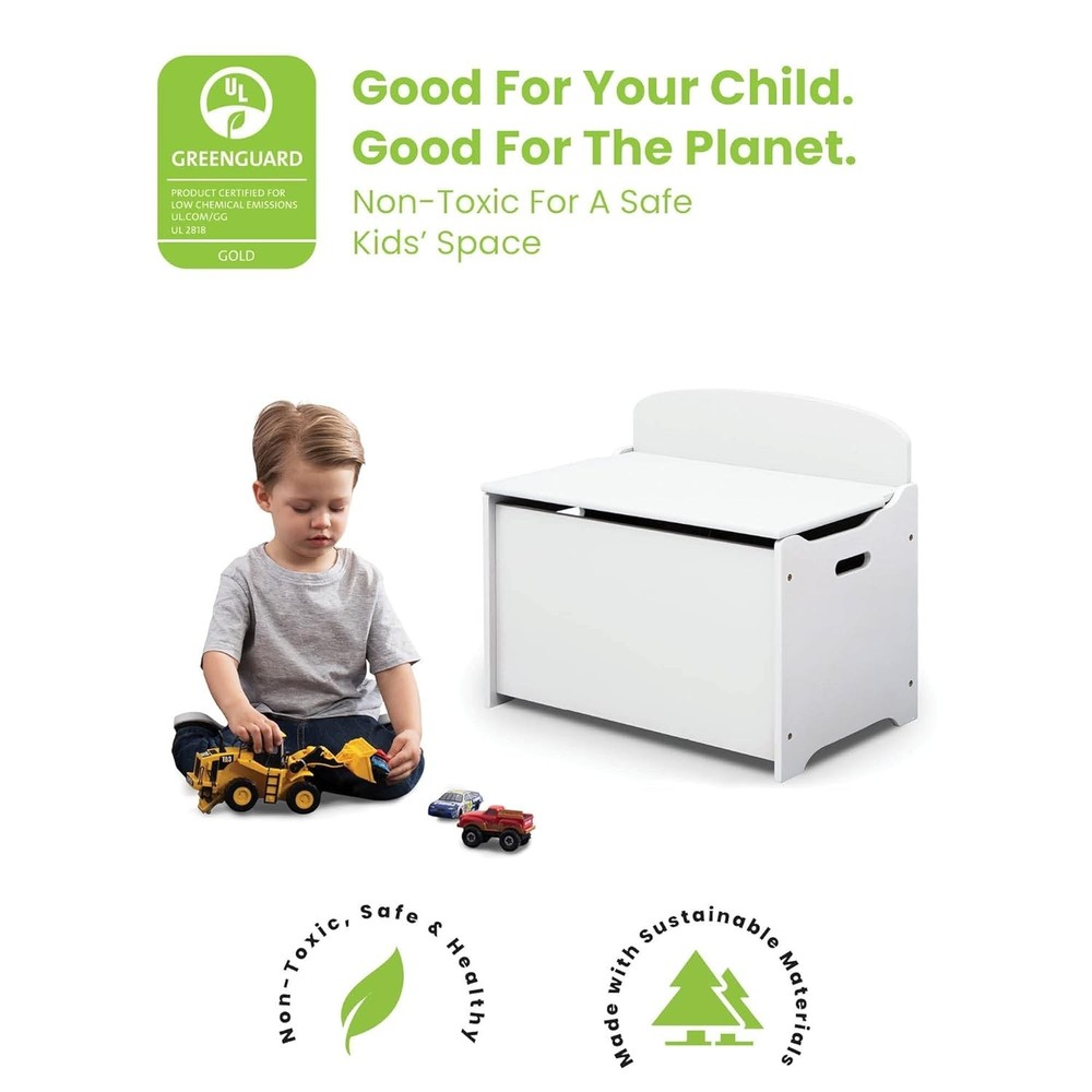 MySize Deluxe Toy Box Bianca White