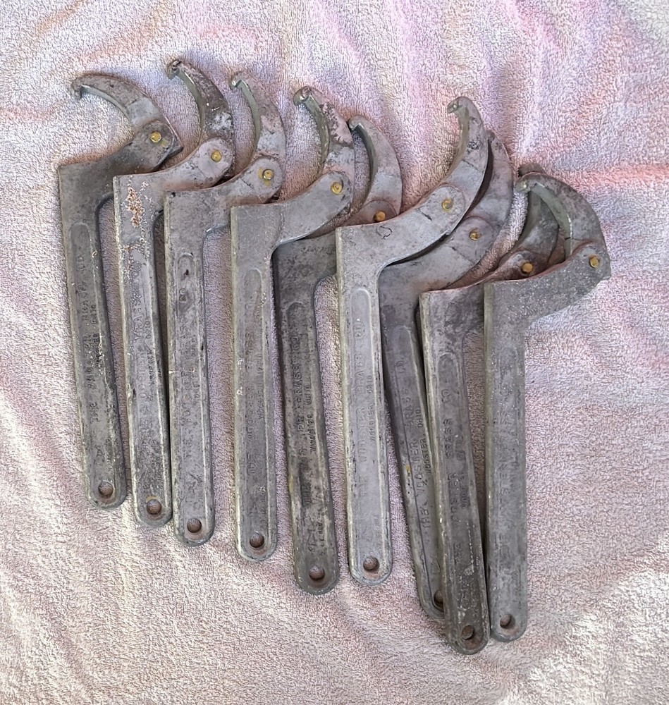 Wooster Brass Co 2 1/2” to 4” Adjustable Hook Spanner Wrench NOS