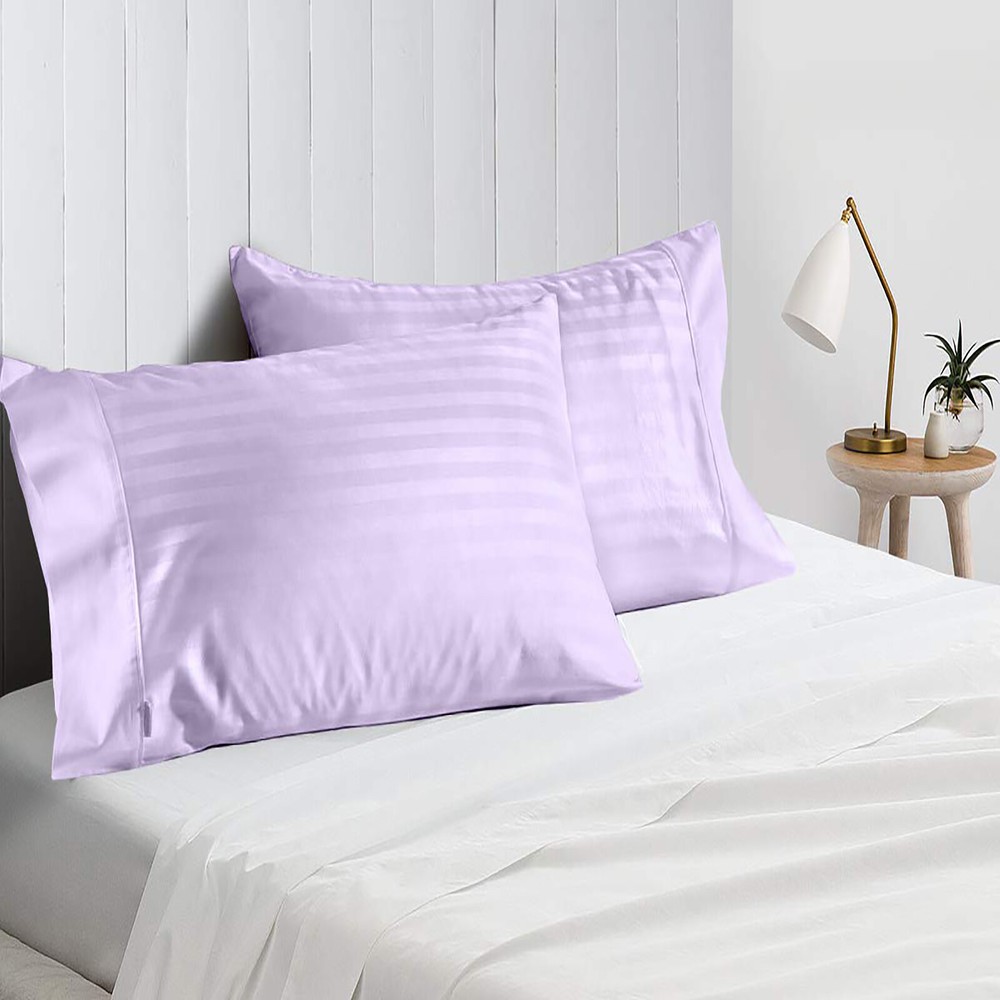 Complete Sheets With Deep Pocket 100% Cotton Lavender Stripes Select Item