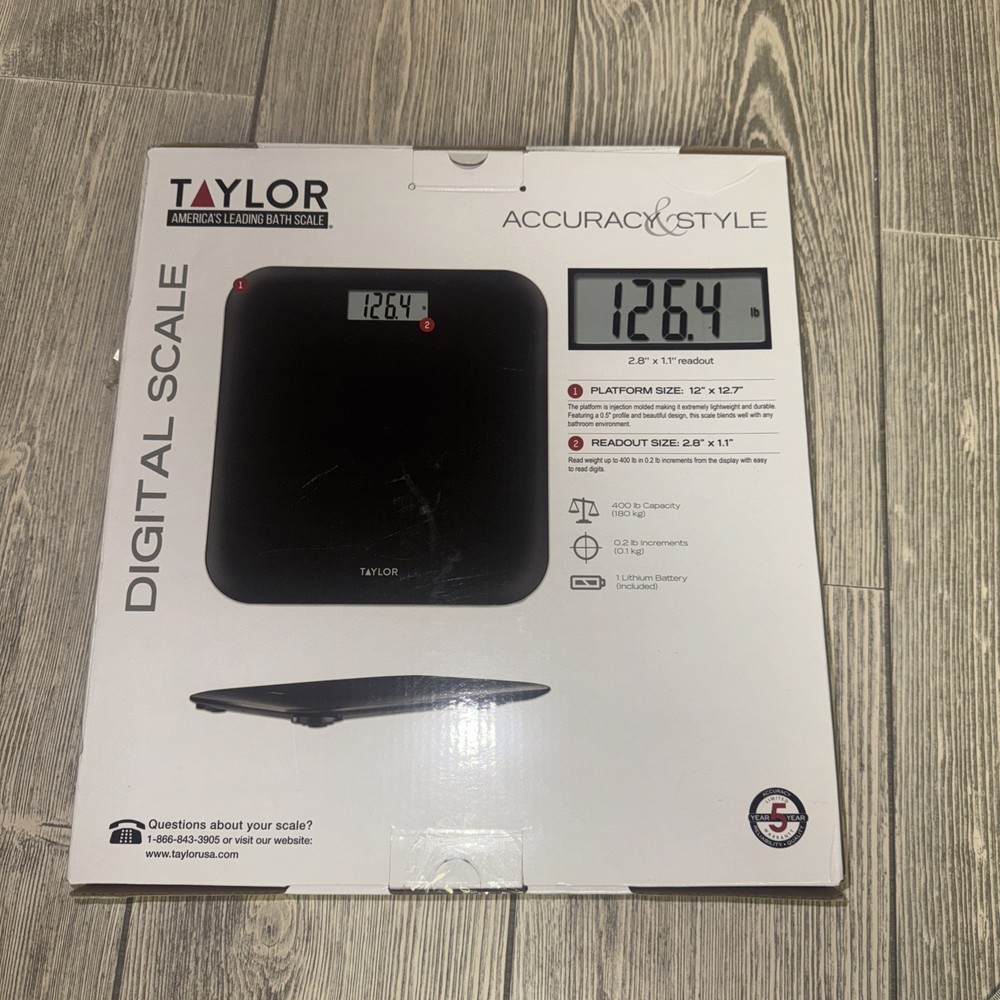 TAYLOR Digital Scale (BLACK) Lithium Battery Included