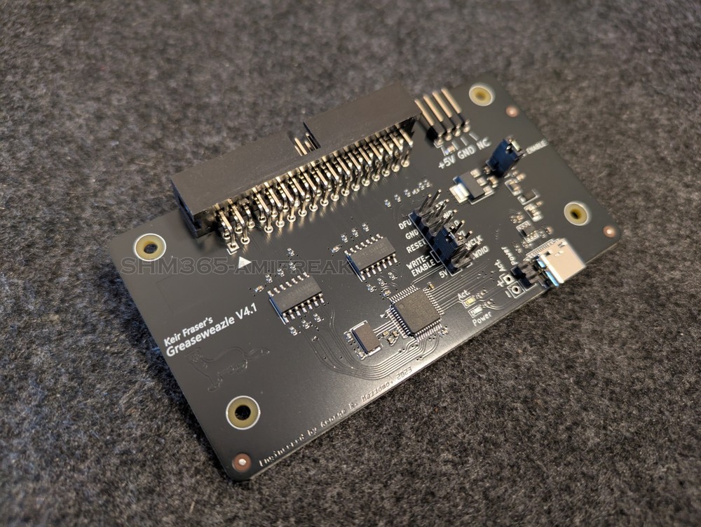💾 GREASEWEAZLE V4.1 USB FLOPPY ADAPTER + BLACK PCB - AMIGA