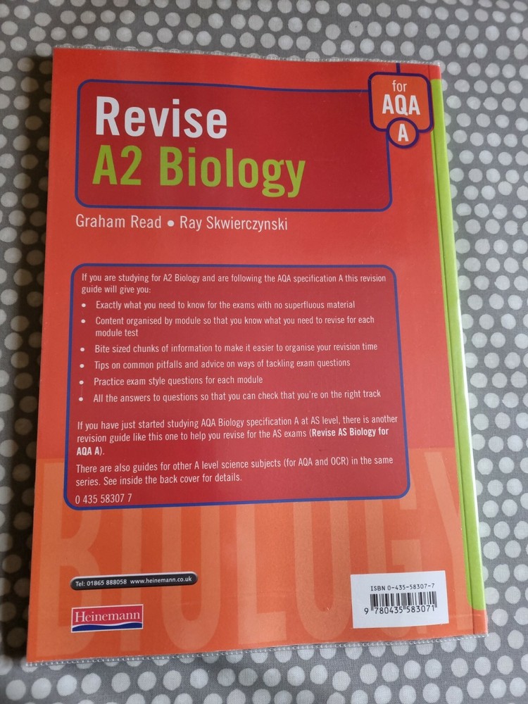 Revise A2 Level Biology for AQA Specification A Paperback Graham