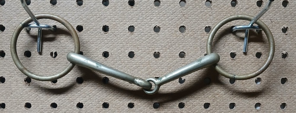 vintage Never Rust England 5 1/4" Snaffle  Bit Stainless Horse Bit