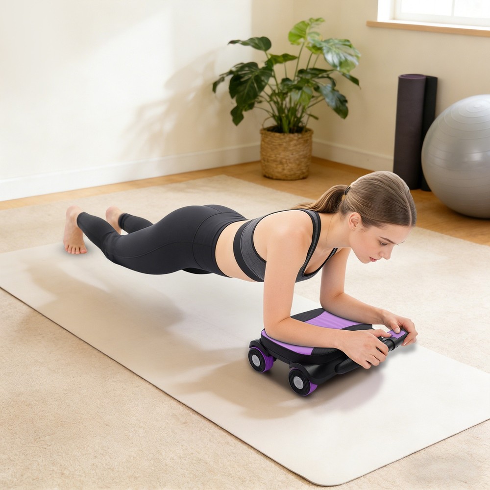 AB Roller Wheel Four-Wheel Elbow Support Abdominal Roller Abdominal Roller 150kg