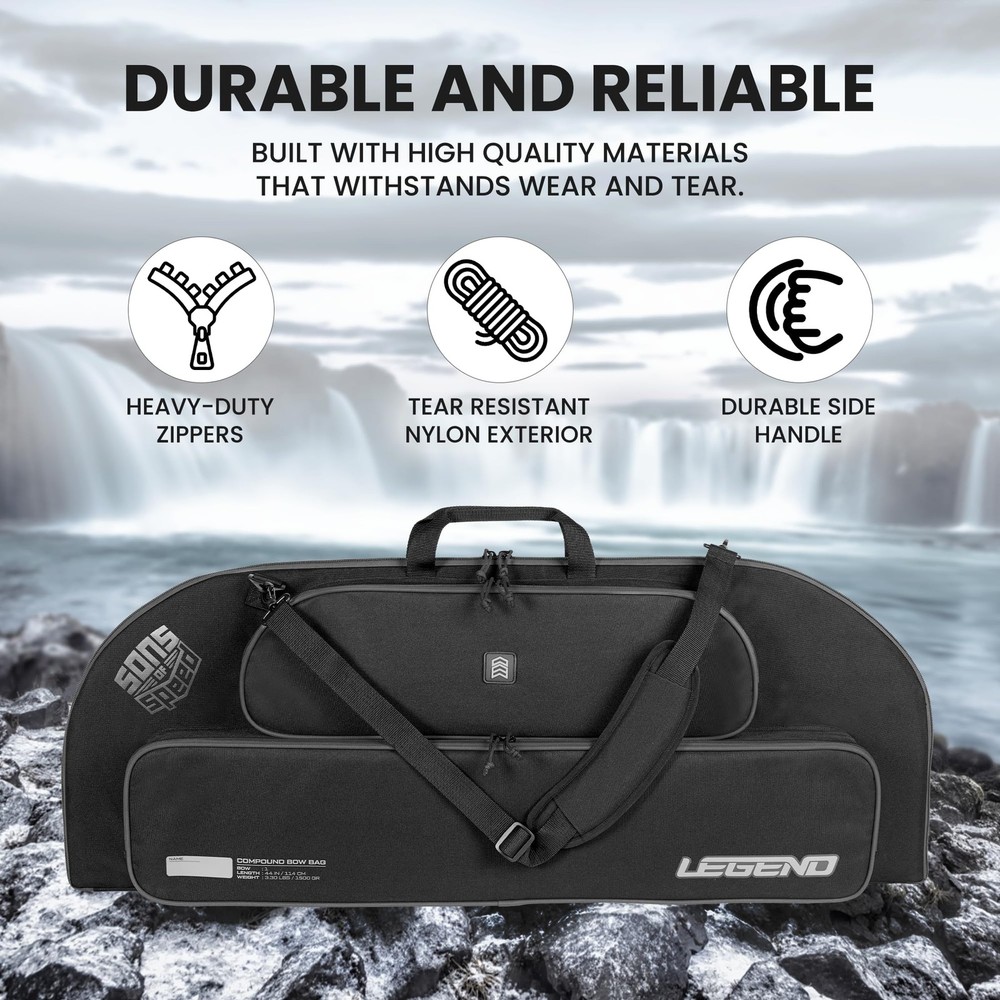 Bowarmor Soft Compound Bow Case - Lightweight Youth Bow Bag, Archery Case with S