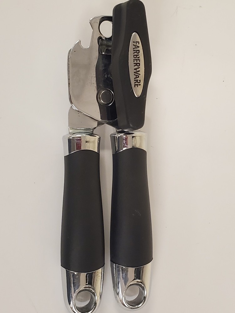 Farberware Pro Stainless Steel Manual Can Opener Black Handle