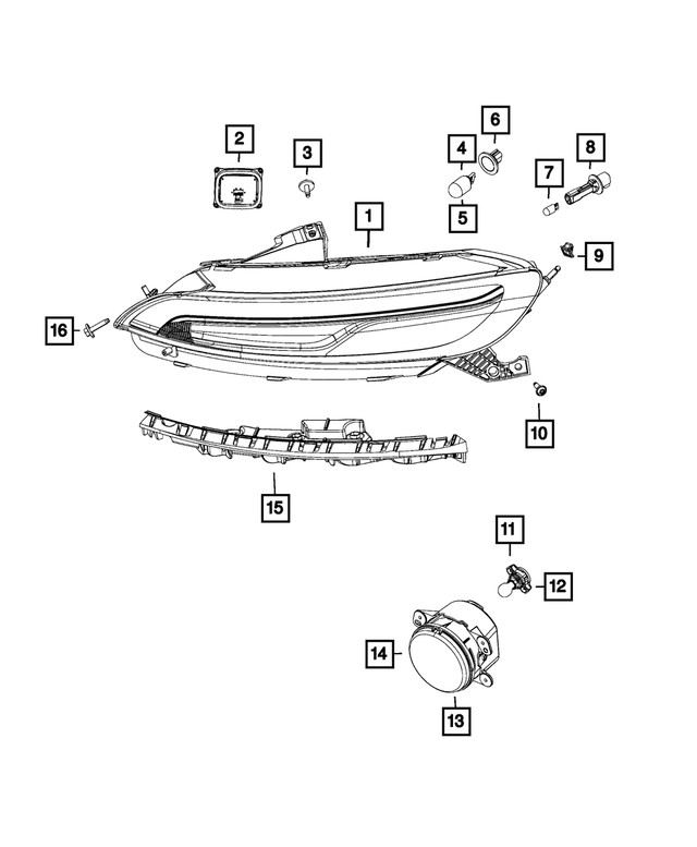 Genuine Mopar Led Module Right 68233004AA