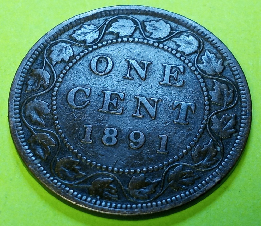 1891 LD/LL Canada Large Cent with C-3 OBV