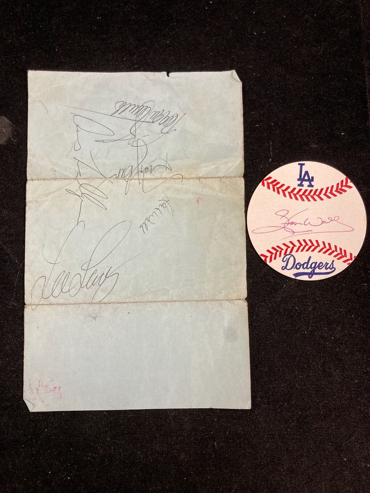1972 LOS ANGELES DODGERS PLAYER AUTOGRAPHS (6)