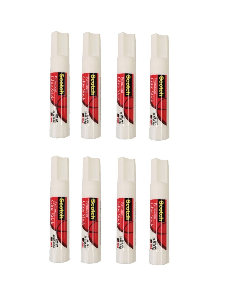 8 Pcs Scotch Permanent Glue Sticks