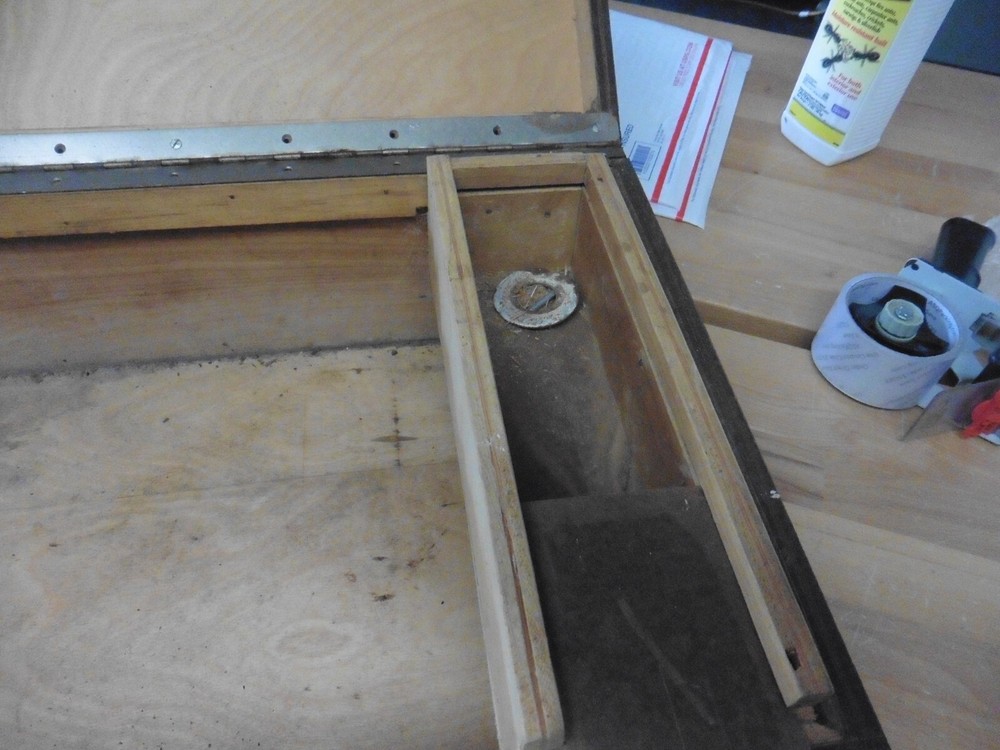 Vintage wood tool crafts storage box