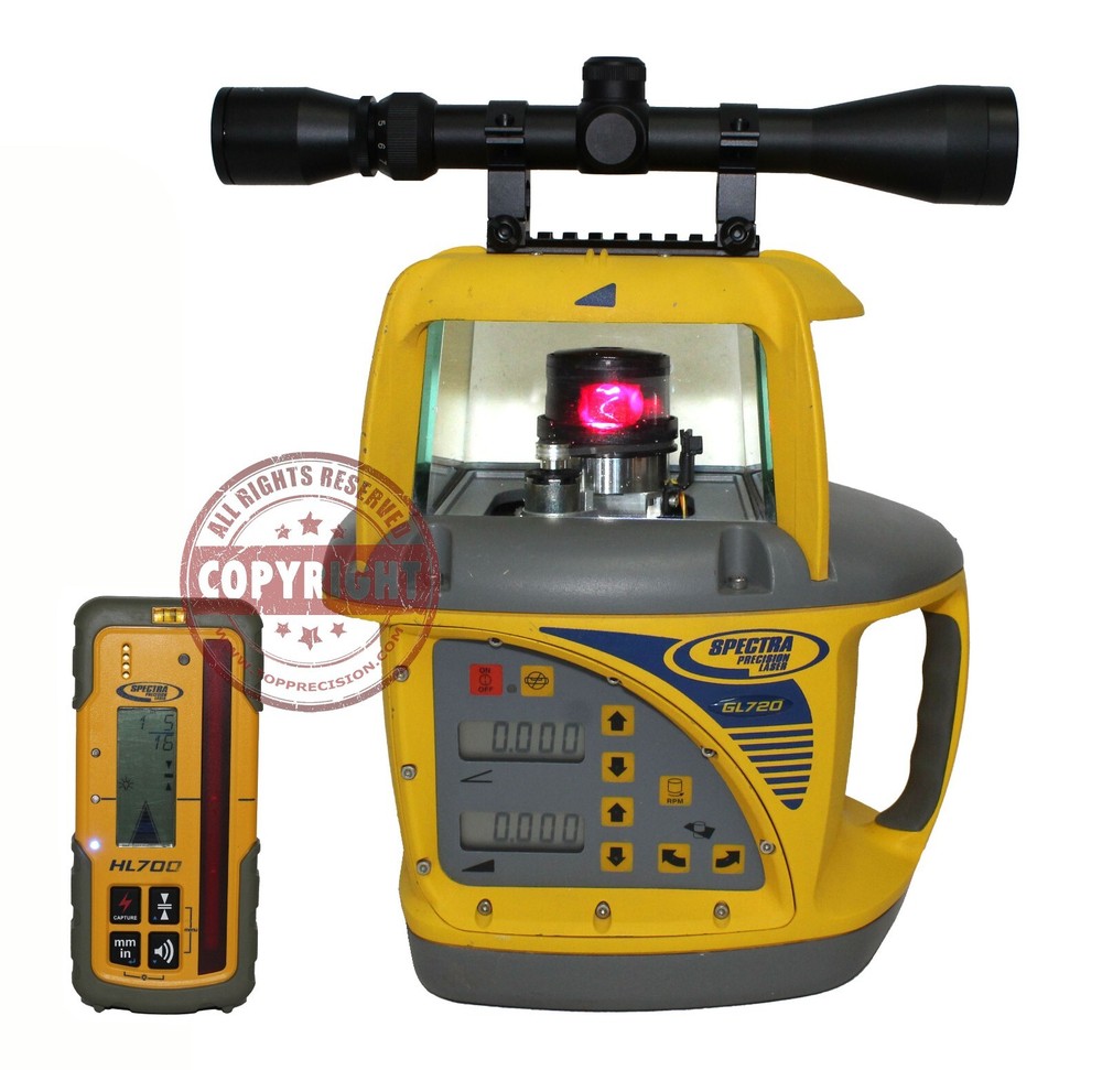 SPECTRA PRECISION GL720 SELF-LEVELING DUAL SLOPE LASER LEVEL,TRIMBLE,TOPCON