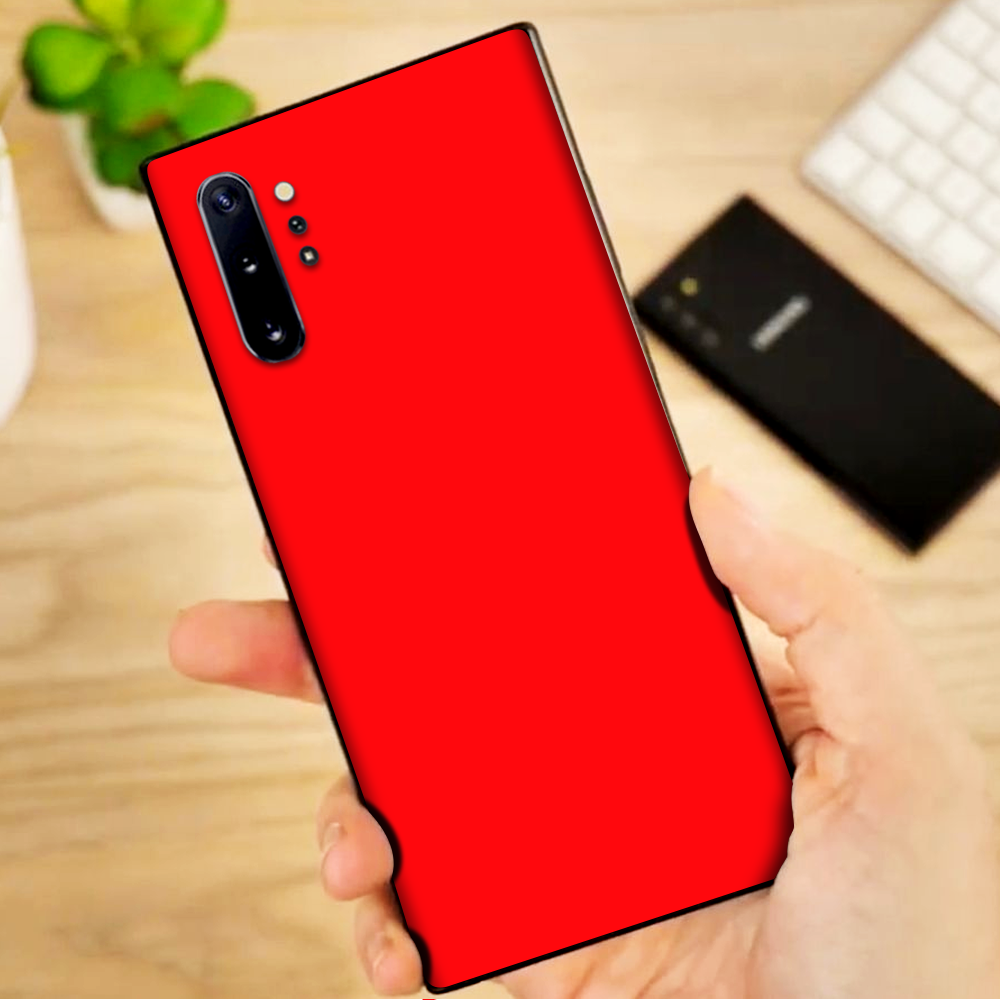 Skins Decal Wrap for Samsung Note 10 Plus Solid Red color
