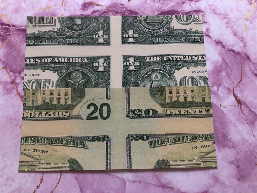 MISMADE $1 & $20 BILL MAGIC TRICK  - New - 2 Bills