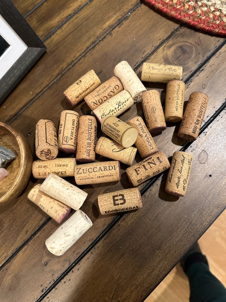 Assorted Wine Corks, Authentic, Natural Printed, DIY Crafts, Rustic Home Decor
