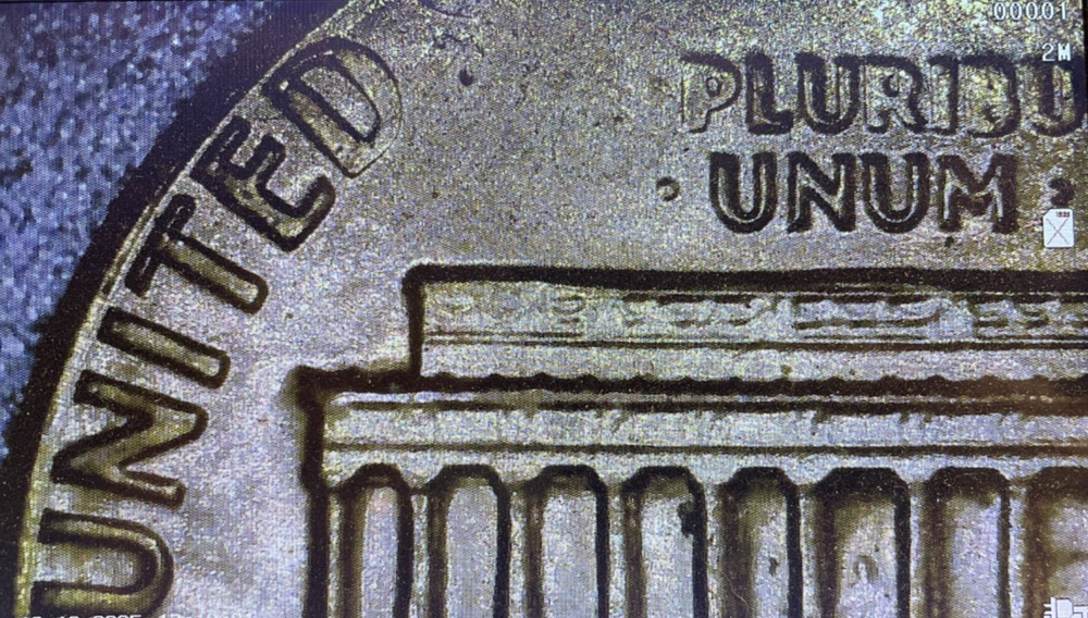 1983 Lincoln Memorial Penny Missing E in E - Pluribus