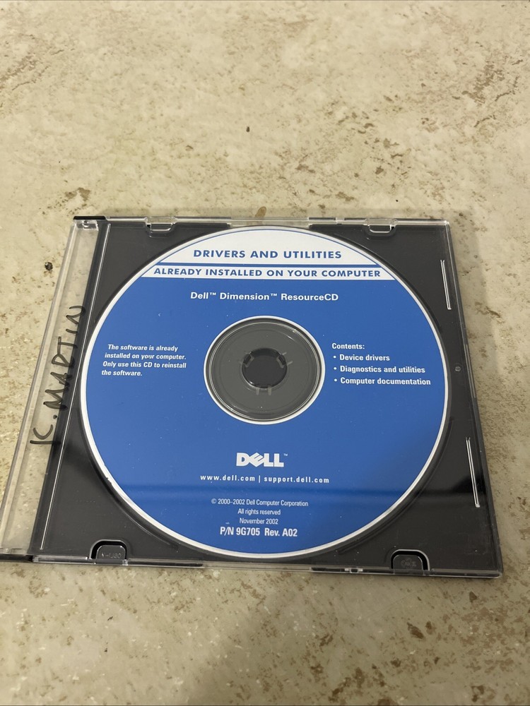 NEW Dell Drivers And Utilities-Dell Dimension ResourceCD