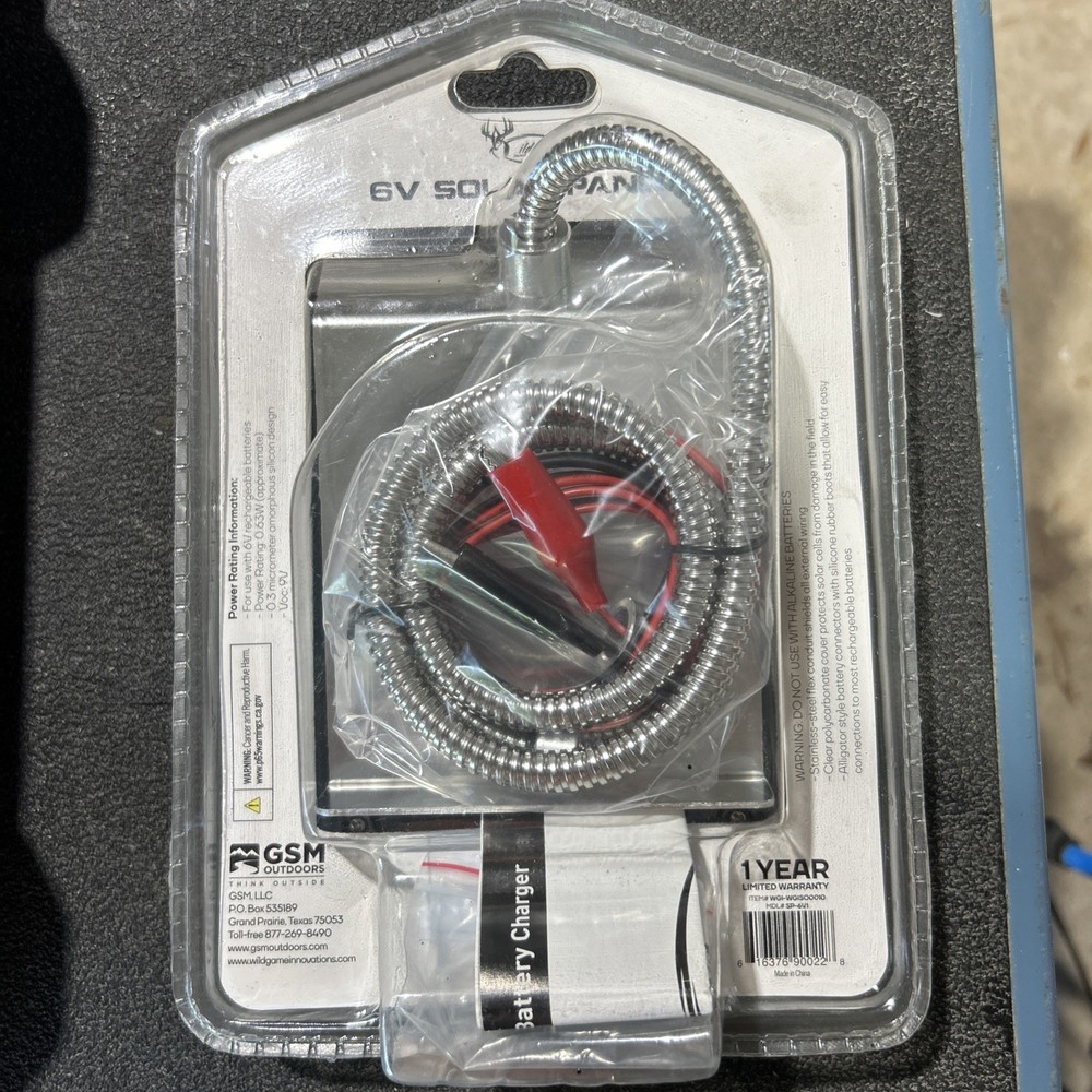 Wildgame INNOVATIONS 6V SOLAR PANEL 6 VOLT BATTERY CHARGER