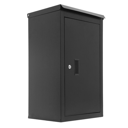 Carbon Steel Parcel Drop Box Wall-Mounted Package Delivery Box Mail Box with Key