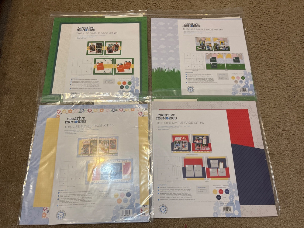 Creative Memories Simple Page Kits Bundle 2024 Issues March - June (4 kits)
