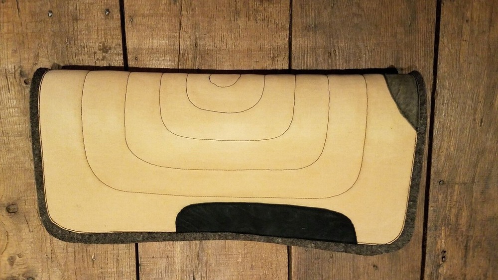 Canvas Work Western Saddle Pad, Wool Felt bottom